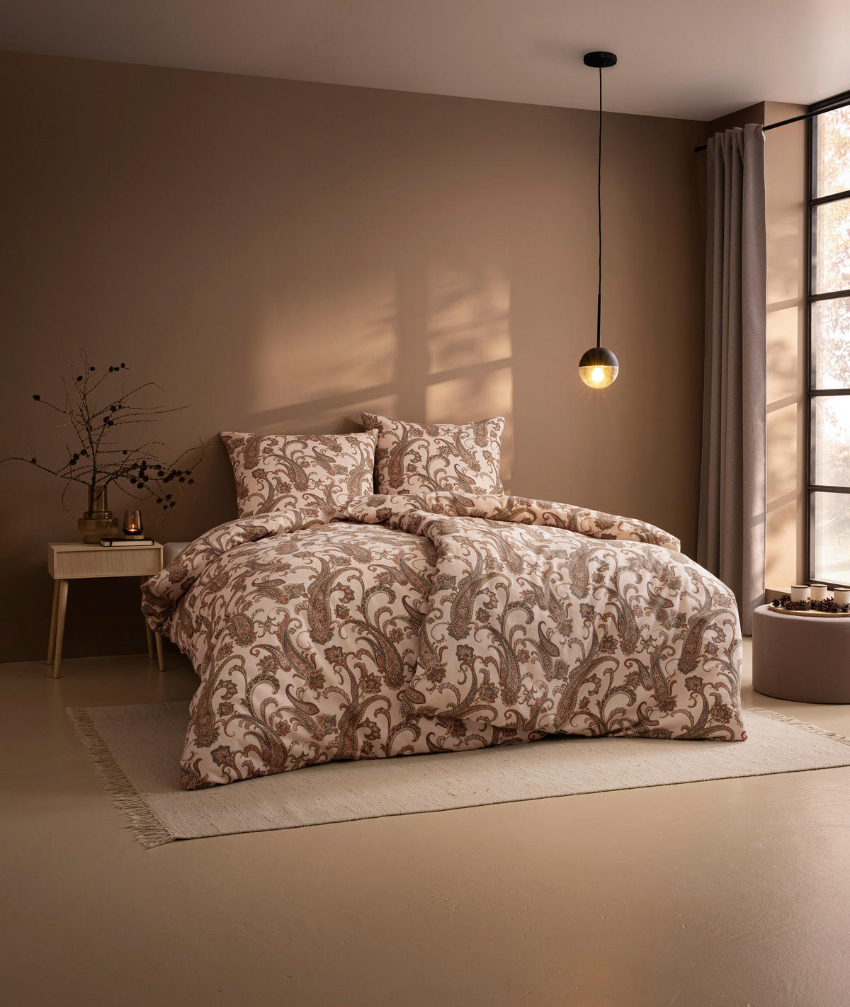 BETTWÄSCHE 2-teilig Atelier Flanell 135/200 cm  - Perlmutt, Design, Textil (135/200cm) - Estella