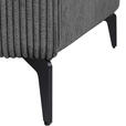 ECKSOFA  in Cord Dunkelgrau  170/285 cm  - Dunkelgrau/Schwarz, KONVENTIONELL, Textil/Metall (170/285cm) - Carryhome