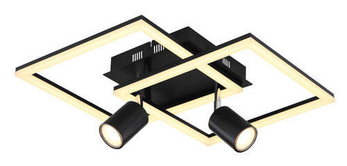 PLAFONIERĂ CU LED - opal/negru, Design, plastic/metal (42/42/19cm) - Globo