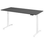 SCHREIBTISCH 180/80/64,5-129,5 cm  in Graphitfarben, Weiß  - Graphitfarben/Weiß, KONVENTIONELL, Holzwerkstoff/Metall (180/80/64,5-129,5cm) - Venda