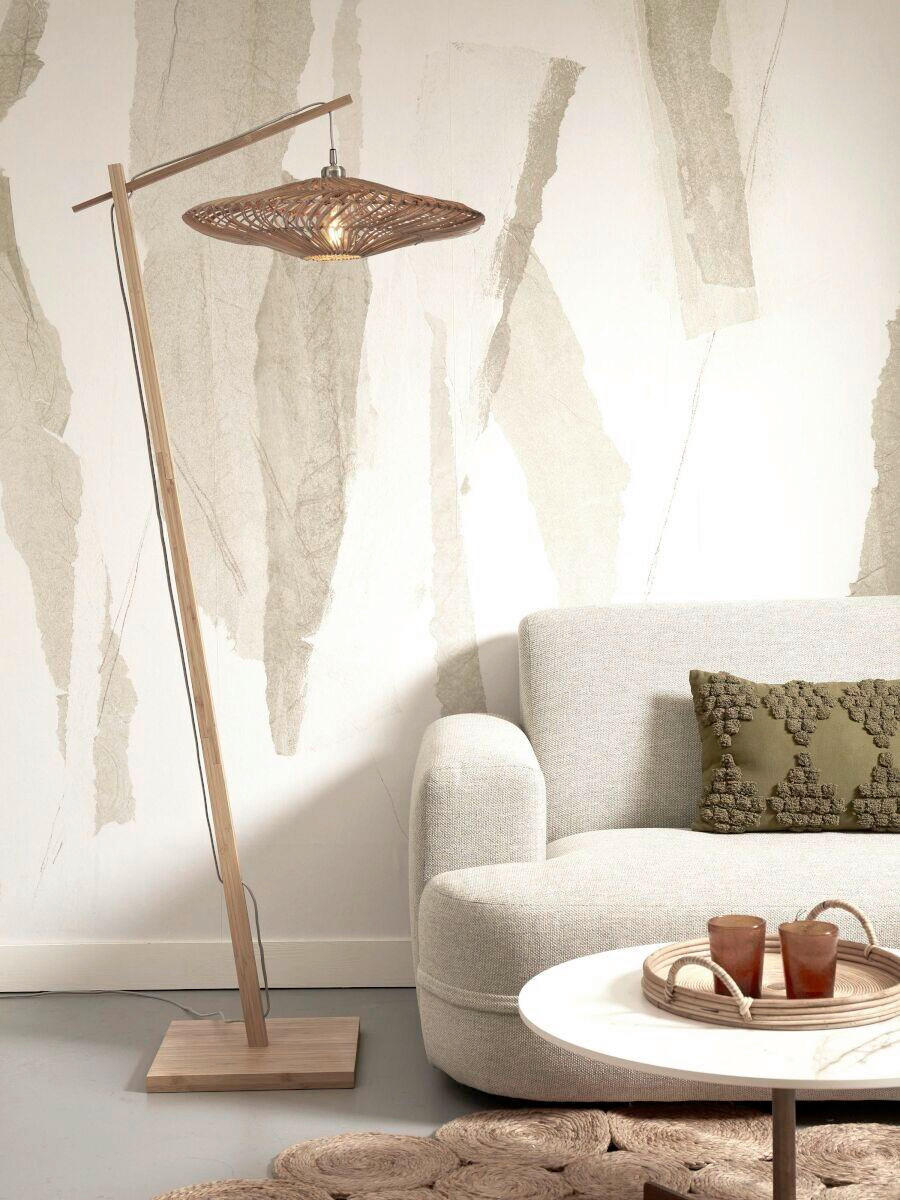 STOJACÍ LAMPA, 73/55/176 cm - přírodní barvy, Trend, přírodní materiály (73/55/176cm) - Good & Mojo
