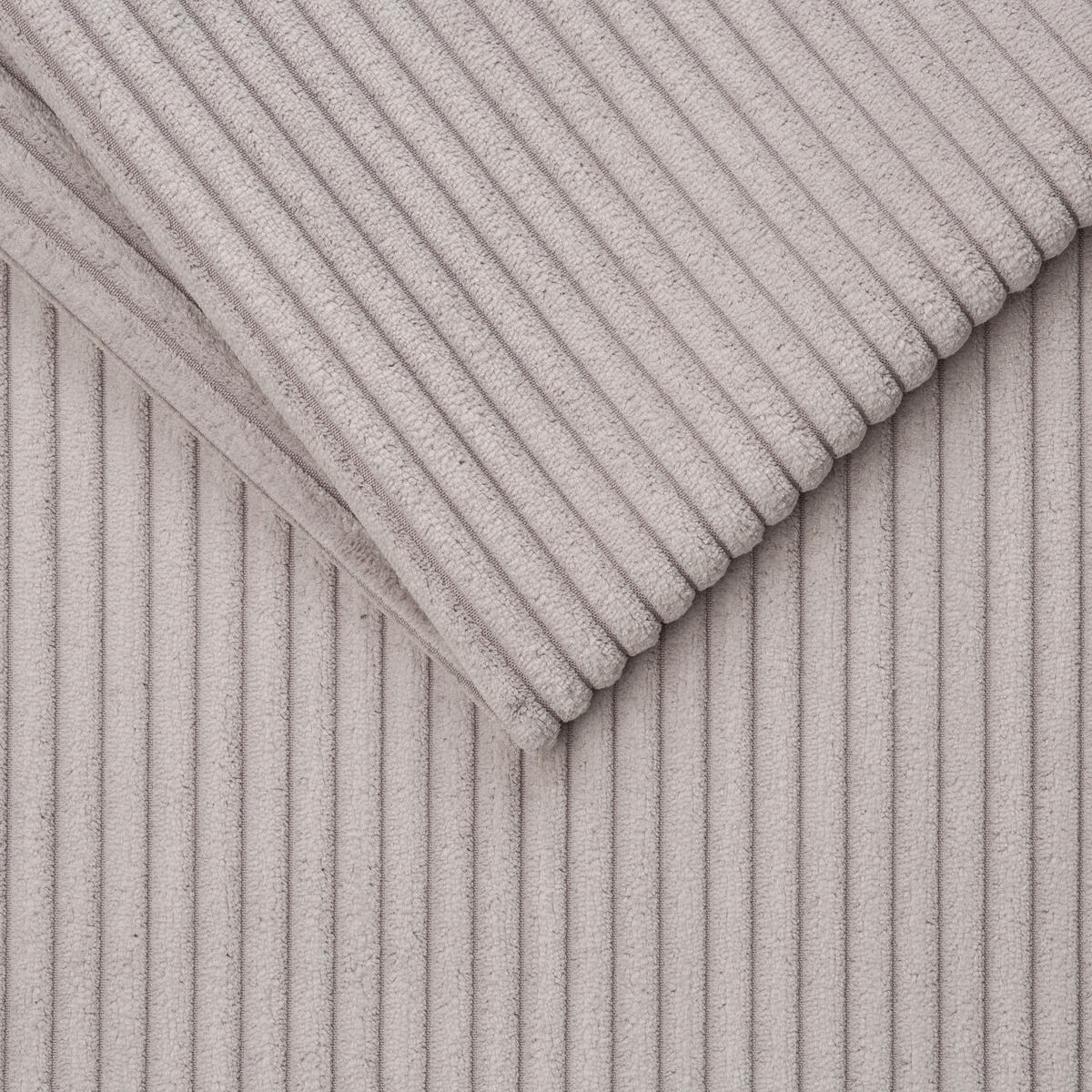 MEGASOFA Cord Grau  - Schwarz/Grau, MODERN, Kunststoff/Textil (260/85/112cm) - Lomoco