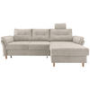 ECKSOFA in Chenille Beige  - Beige/Naturfarben, Modern, Holz/Textil (250/176cm) - Livetastic