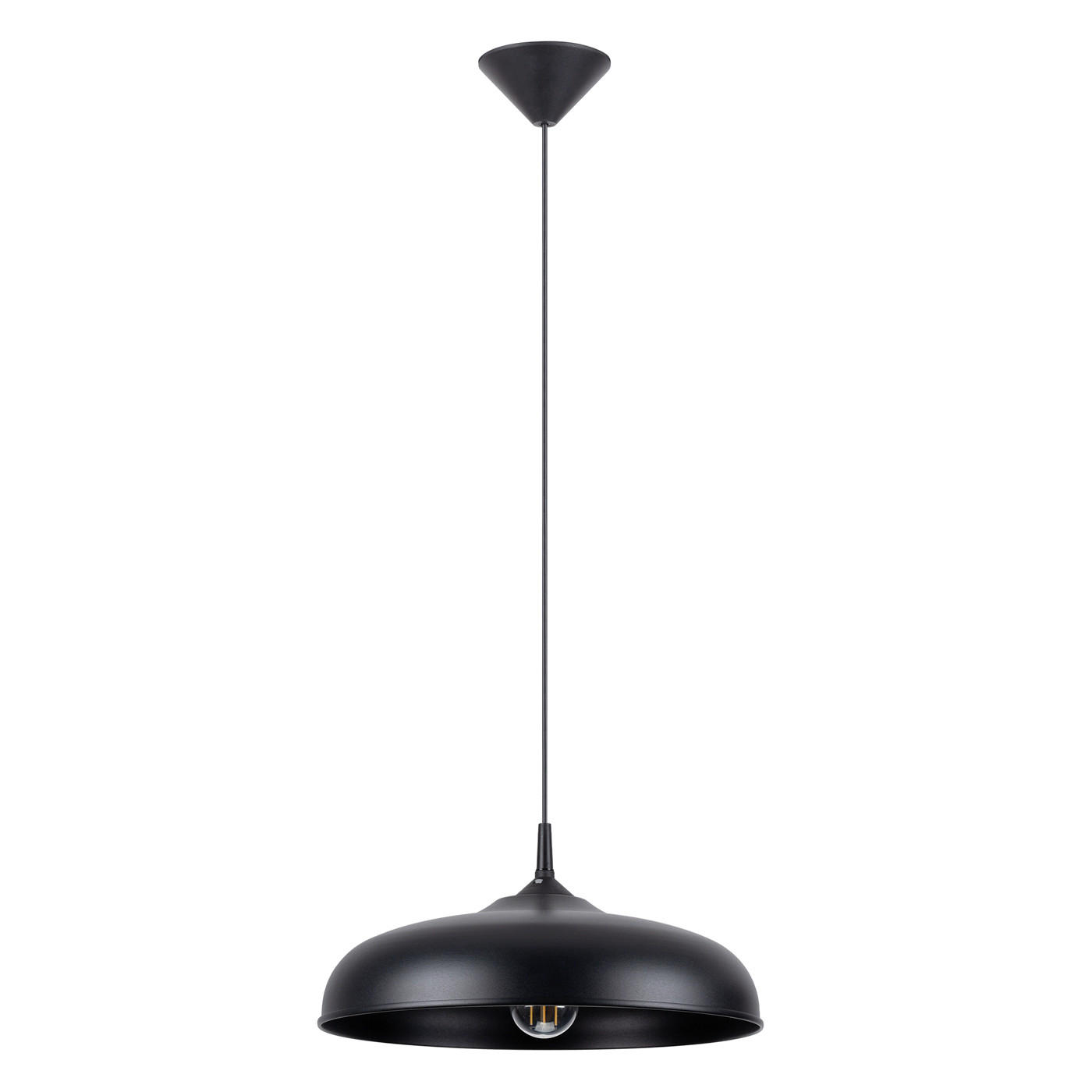 HÄNGELEUCHTE GINA 38/38/74 cm  - Schwarz, Design, Metall (38/38/74cm)