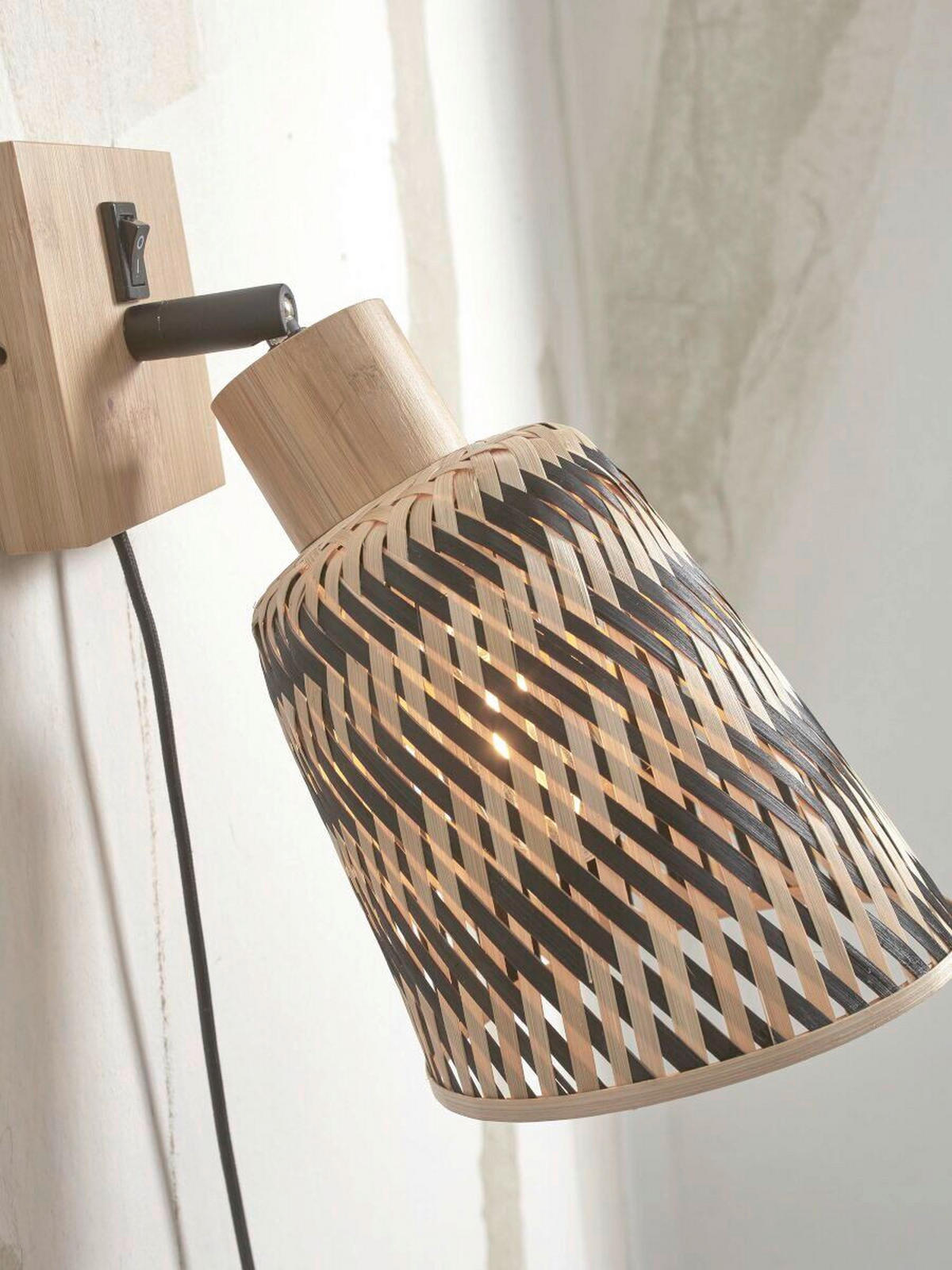 SVJETILJKA ZIDNA GOOD&MOJO   - prirodne boje/crna, Trend (15/15/22cm) - Good & Mojo