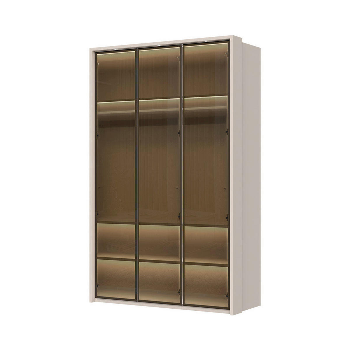 ORMAR SA KLASIČNIM VRATIMA  142/226/60 cm  - Dizajnerski, staklo/metal (142/226/60cm)