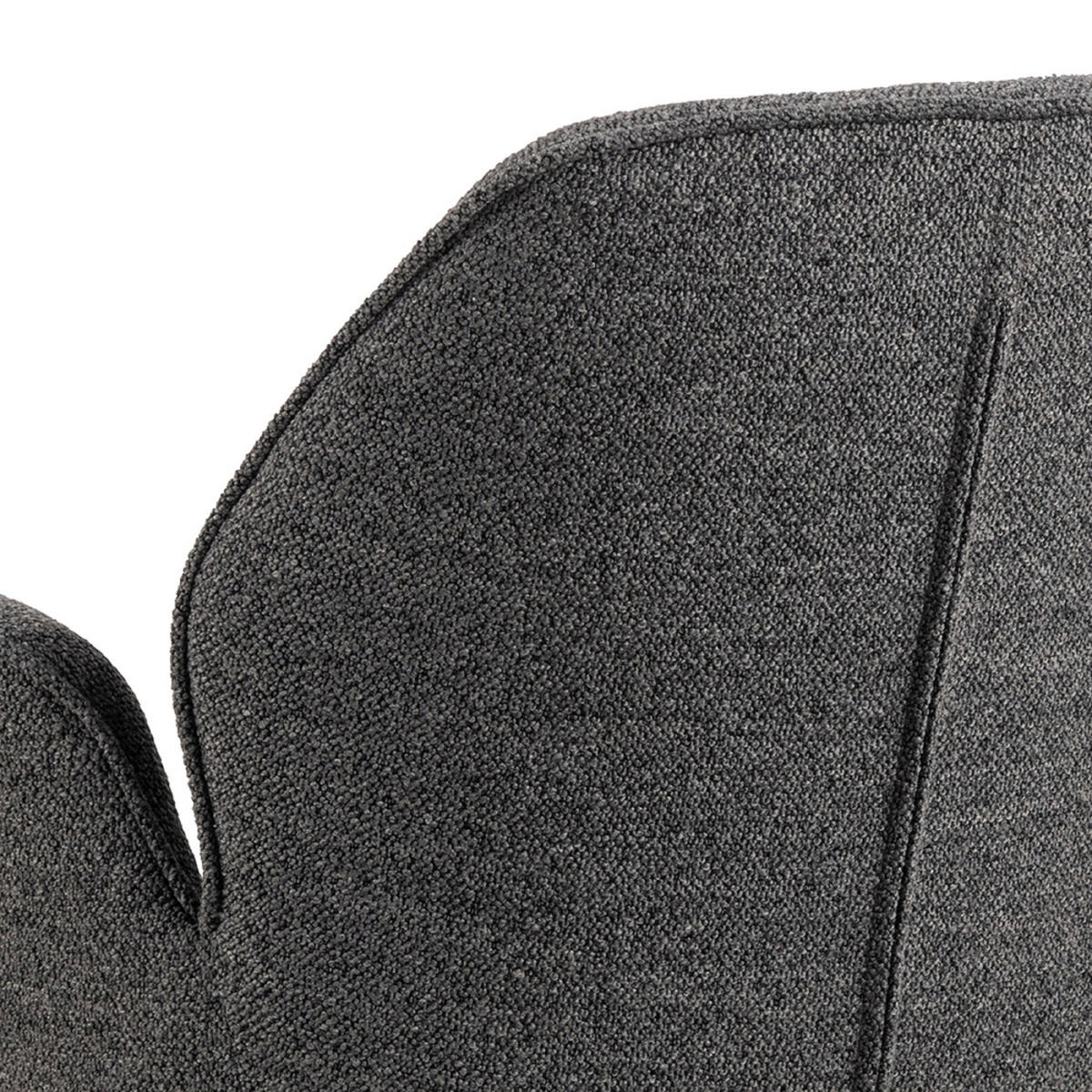 STOLICA S NASLONOM ZA RUKE  antracit  tekstil      - crna/antracit, Design, tekstil/metal (60,5/91/62cm) - MID.YOU