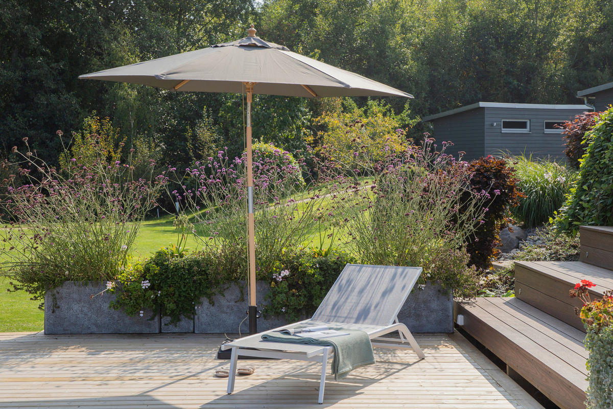 SONNENSCHIRM 250 cm  - Grau, KONVENTIONELL (250/232cm) - Gardenson