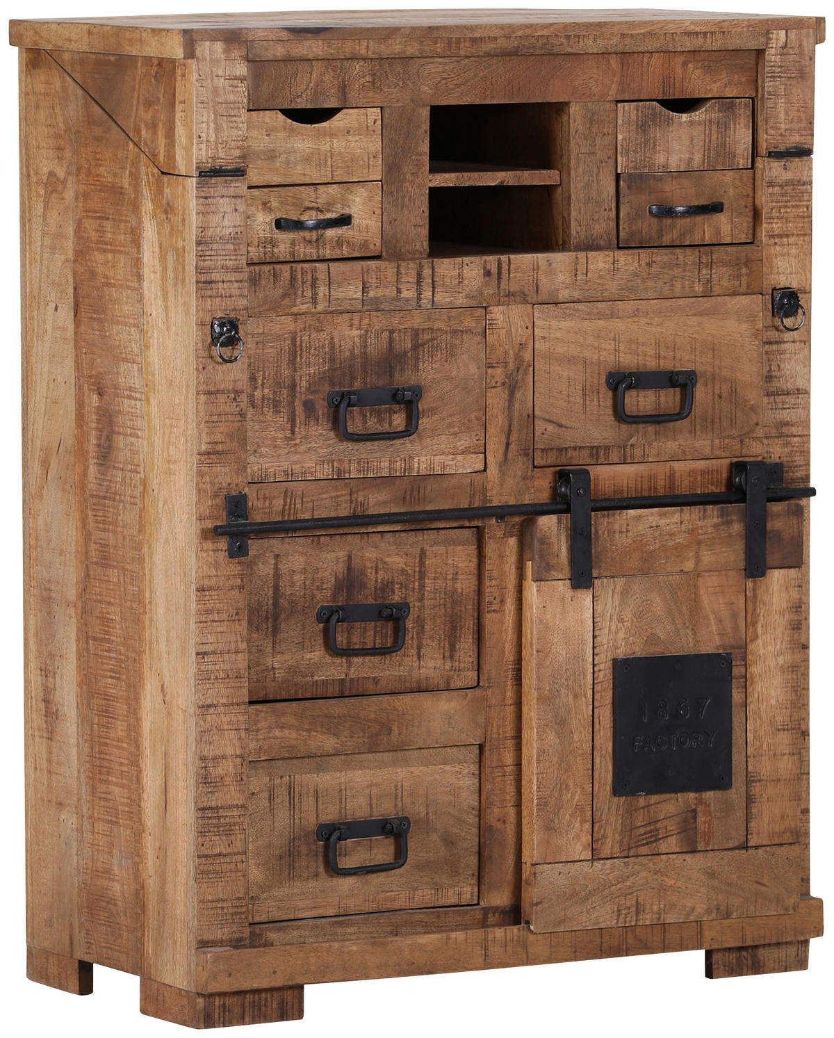 SEKRETÄR   - Schwarz/Braun, LIFESTYLE, Holz (80/107/39cm) - Landscape