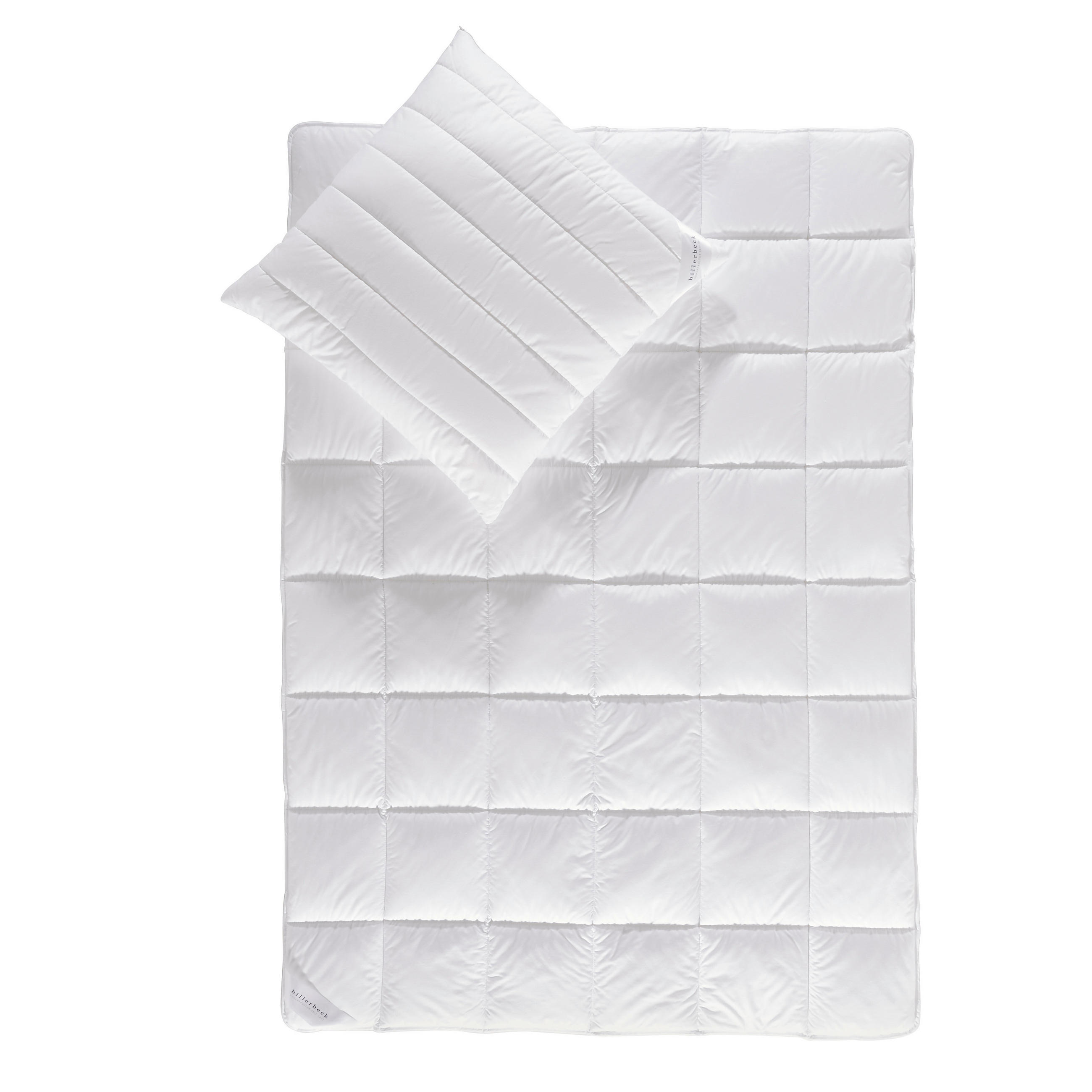 SOUPRAVA PŘIKRÝVKY A POLŠTÁŘE, 135/200 cm - bílá, Basics, přírodní materiály (135/200cm) - Billerbeck