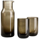 KARAFFE MIT TRINKGLÄSERN 2.09 L    - Braun, Trend, Glas - Novel