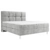 BOXBETT 180/200 cm  in Hellgrau  - Chromfarben/Hellgrau, Design, Holz/Holzwerkstoff (180/200cm) - Esposa