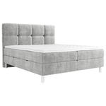 BOXBETT 180/200 cm  in Hellgrau  - Chromfarben/Hellgrau, MODERN, Holz/Holzwerkstoff (180/200cm) - Esposa