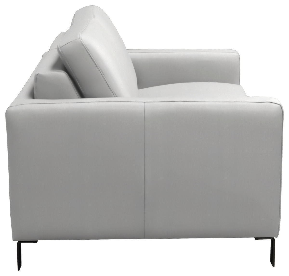 SCHLAFSOFA in Textil, Leder Hellgrau  - Hellgrau/Schwarz, Konventionell, Leder/Textil (190/87/100cm) - Celina Home