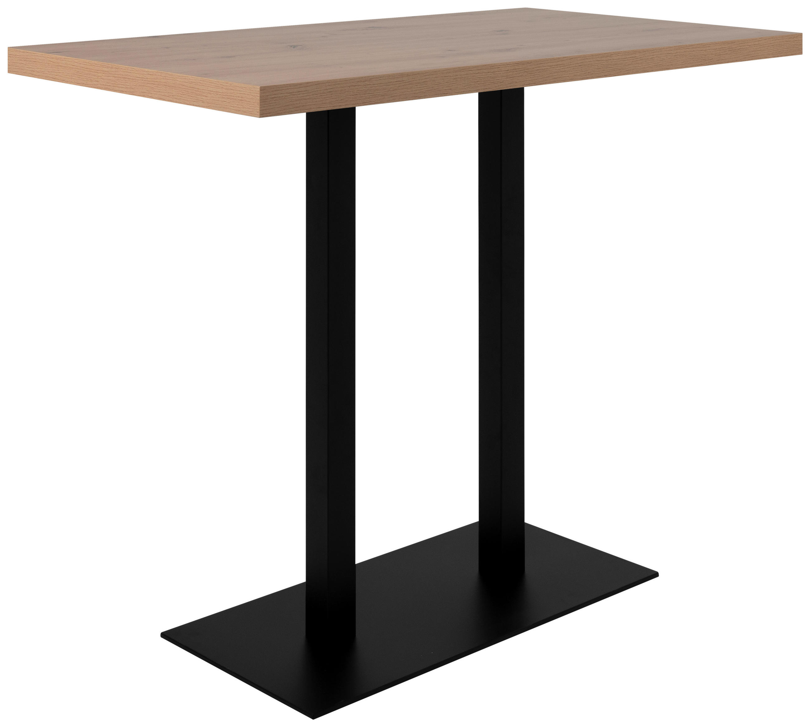 BARTISCH Holzwerkstoff 120/70/105 cm   - Schwarz/Eiche Artisan, Design, Holzwerkstoff/Metall (120/70/105cm) - MID.YOU