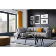 ECKSOFA in Samt Altrosa  - Schwarz/Altrosa, LIFESTYLE, Textil/Metall (191/250cm) - Carryhome