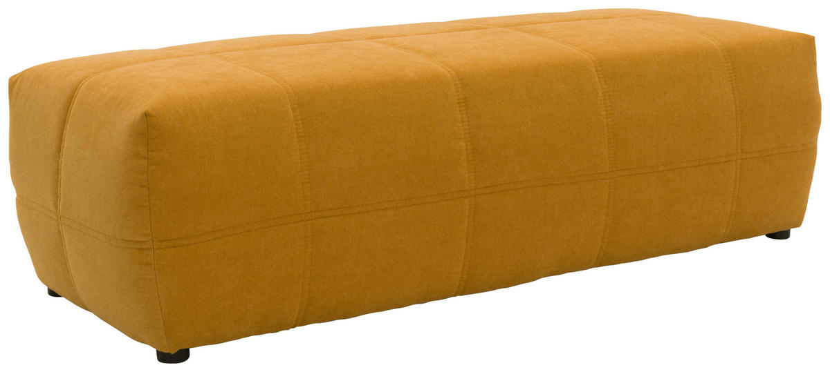 HOCKER in Textil Orange  - Schwarz/Orange, Design, Kunststoff/Textil (150/60/40cm) - MID.YOU