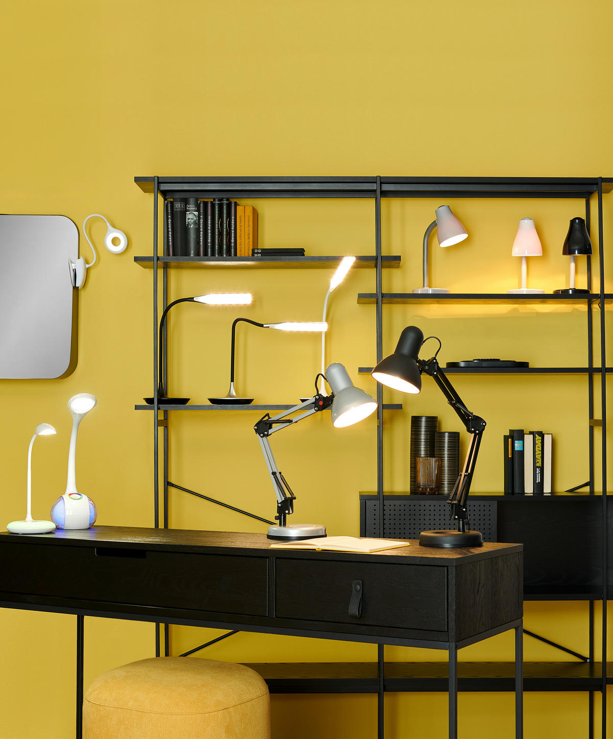 LED-SCHREIBTISCHLEUCHTE - Weiss, Trend, Kunststoff (51cm) - Boxxx