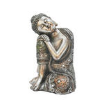 BUDDHA 15/23/14 cm  - Silberfarben, Basics, Kunststoff (15/23/14cm) - Ambia Home