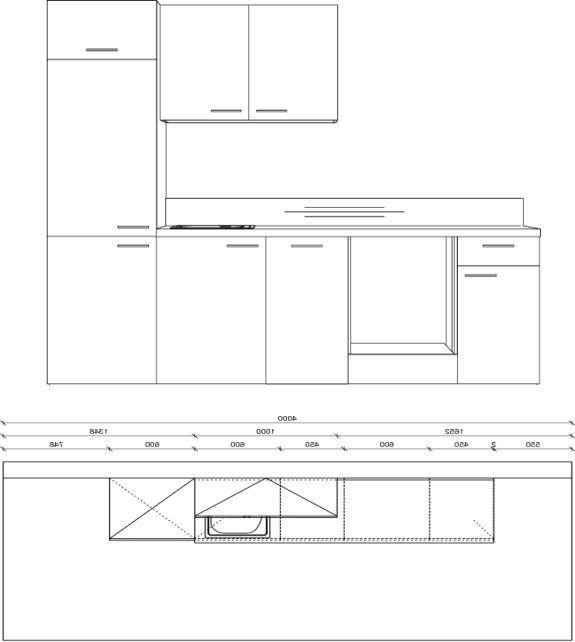 KÜCHENLEERBLOCK 270 cm   in Dunkelgrün, Wildeiche  - Wildeiche/Dunkelgrün, KONVENTIONELL, Holzwerkstoff/Metall (270cm) - Welnova