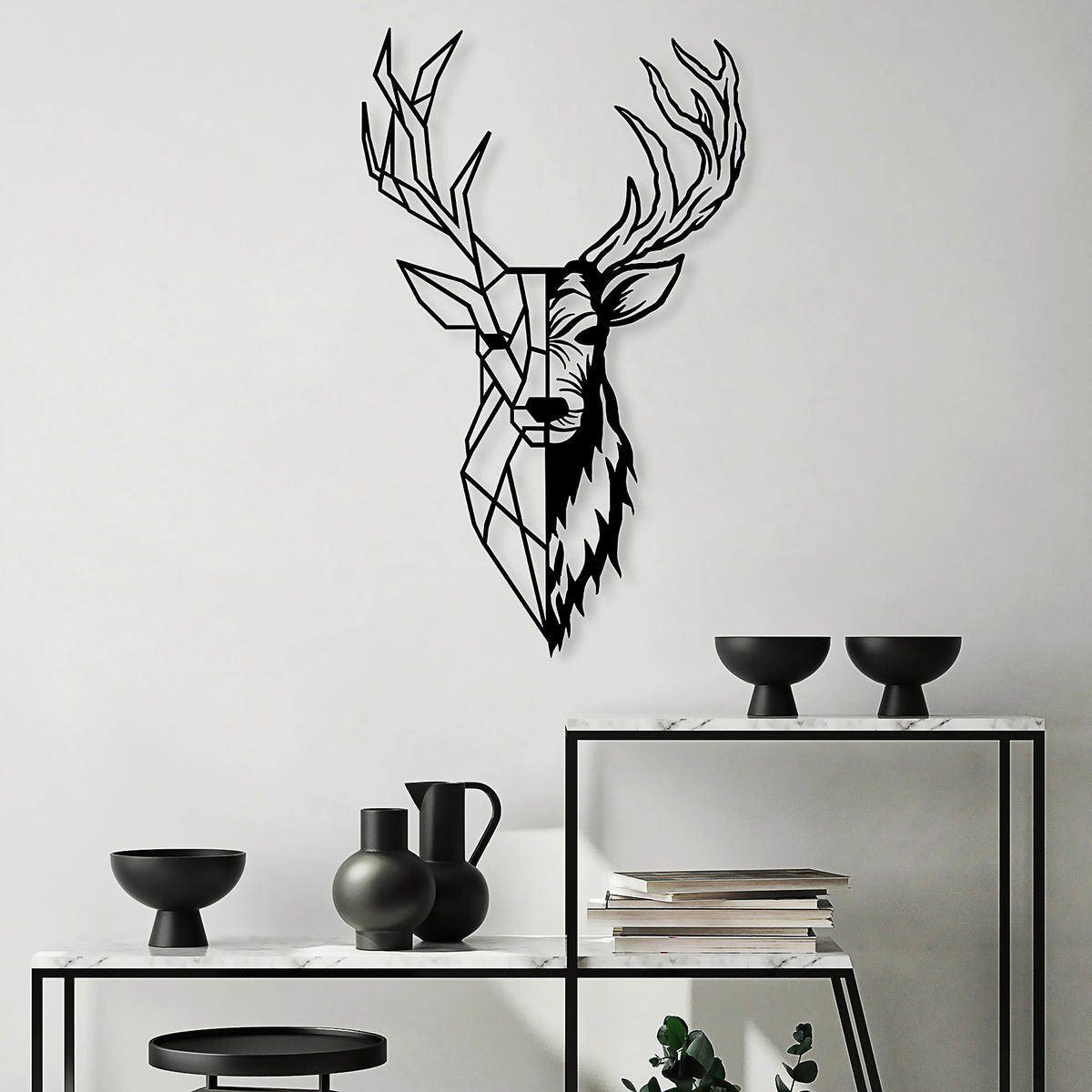 METALLBILD 42/70 cm  - Schwarz, Basics, Metall (42/70cm)