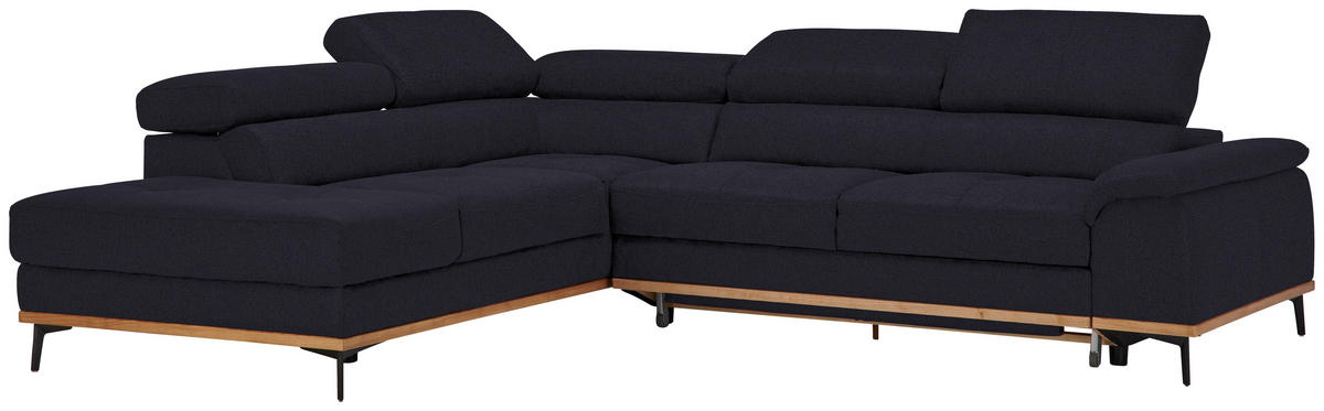 Freisteller von Novel ECKSOFA Schwarz Webstoff.