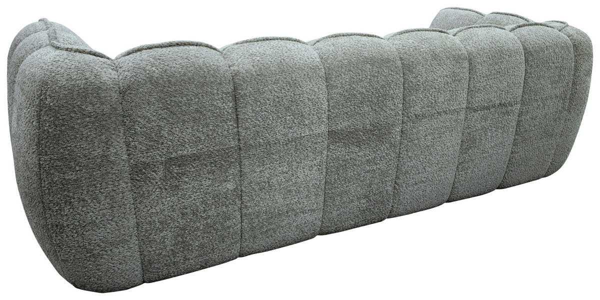 BIGSOFA Chenille Grau  - Schwarz/Grau, MODERN, Kunststoff/Textil (235/73/103cm) - Carryhome