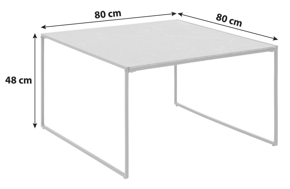 KONFERENČNÍ STOLEK, černá, kov, kompozitní dřevo, 80/80/48 cm - černá, Moderní, kov/kompozitní dřevo (80/80/48cm) - Hom`in