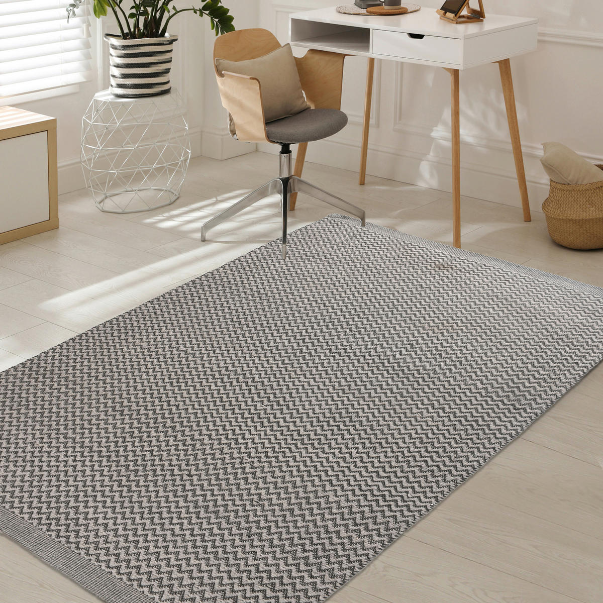 WOLLTEPPICH 160/230 cm Schwarz  - Schwarz, Basics, Textil (160/230cm)