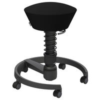 BÜROHOCKER Wollmischung Schwarz  - Schwarz, Basics, Kunststoff/Textil (55/45,66/55cm) - Aeris