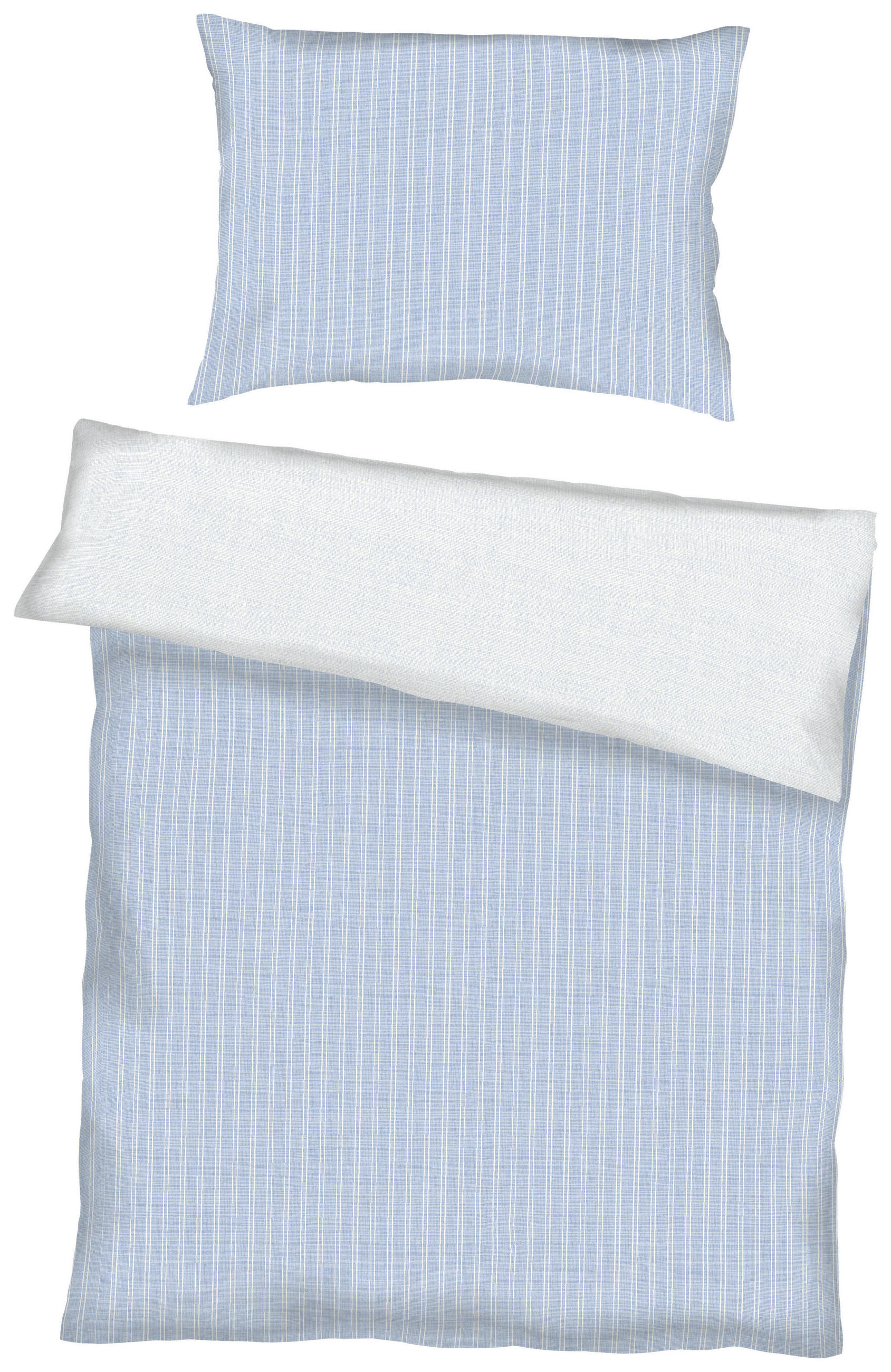 BETTWÄSCHE Makosatin 140/200 cm  - Hellblau, KONVENTIONELL, Textil (140/200cm) - Kaeppel