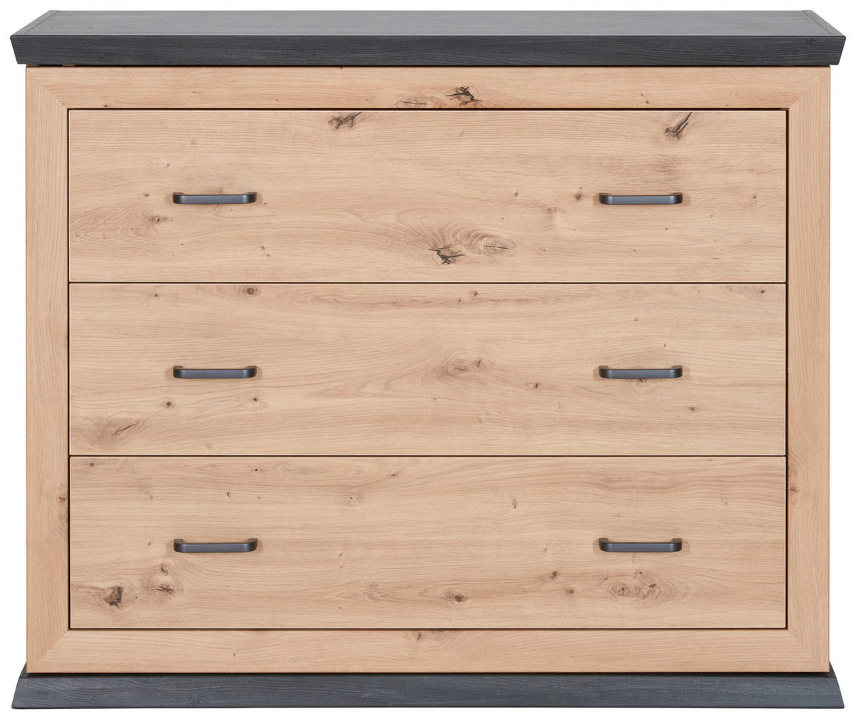 WICKELKOMMODE Benton 110/89,5/43 cm  - Eichefarben/Dunkelgrau, Natur, Holzwerkstoff/Kunststoff (110/89,5/43cm) - My Baby Lou