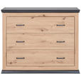 WICKELKOMMODE Benton 110/89,5/43 cm - Eichefarben/Dunkelgrau, Natur, Holzwerkstoff/Kunststoff (110/89,5/43cm) - My Baby Lou