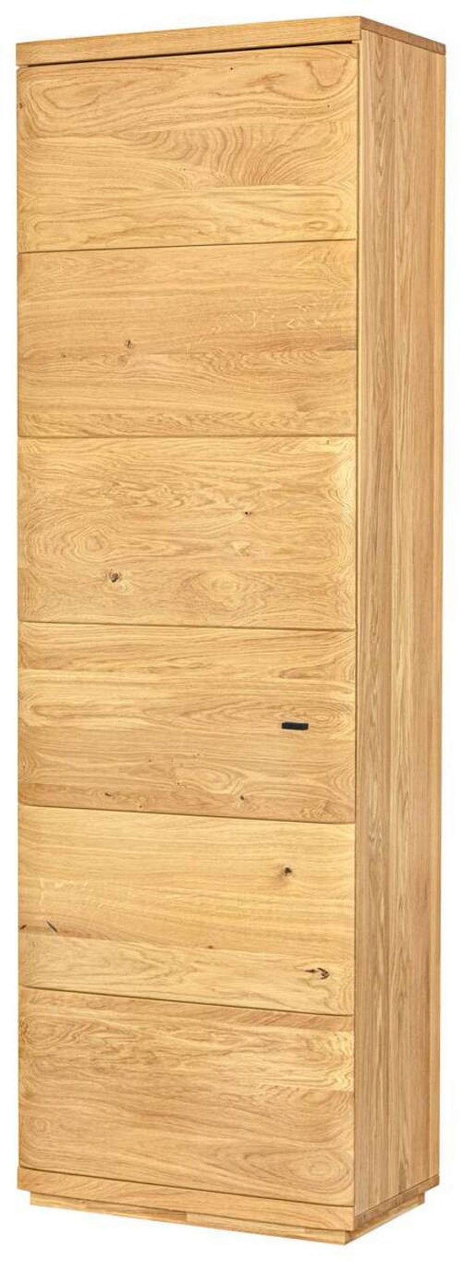 GARDEROBENSCHRANK  in 60/206/38 cm  - Eichefarben/Schwarz, Natur, Holz/Metall (60/206/38cm) - Linea Natura