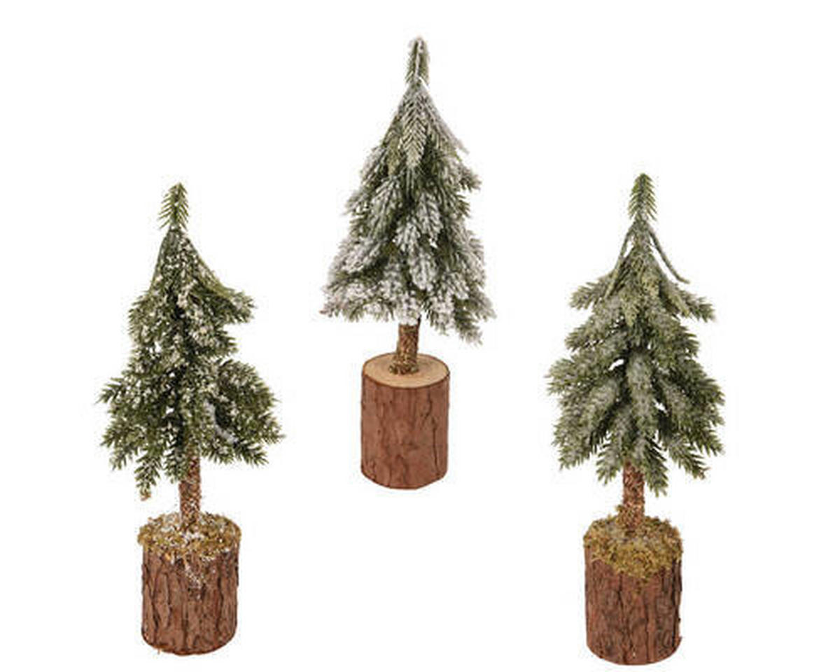 BOŽIČNA JELKA  - zelena/rjava, Basics, umetna masa (21cm)