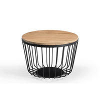 KLUBSKA MIZA, naravne barve  - naravne barve, Design, kovina/les (50/50/35cm) - Carryhome