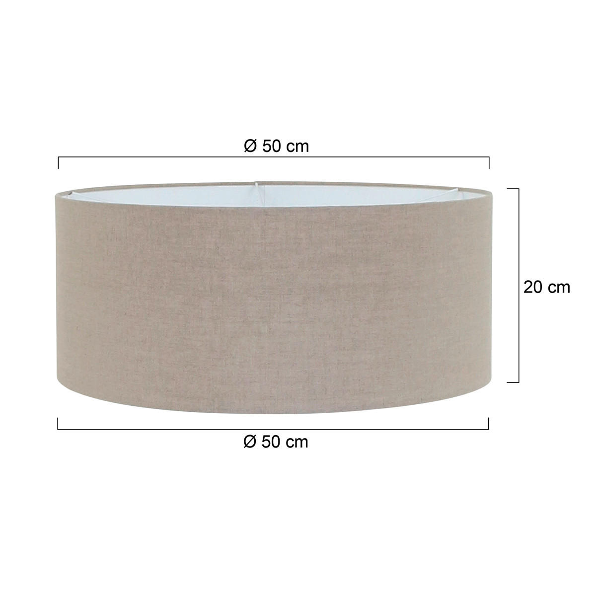 LEUCHTENSCHIRM 50/20 cm   - KONVENTIONELL, Textil (50/20cm)