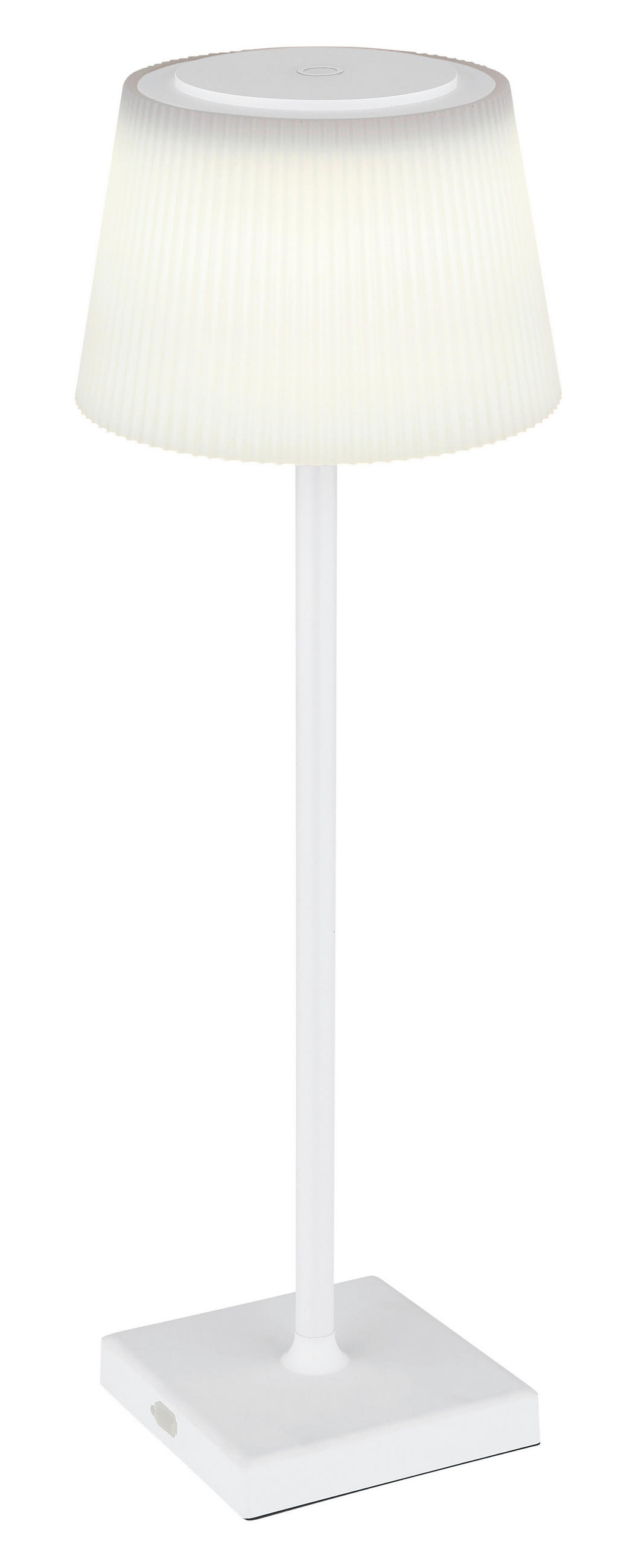 STOLNÍ LAMPA NA BATERIE 13,1/13,1/38 cm - bílá, Konvenční, kov/plast (13,1/13,1/38cm) - Globo