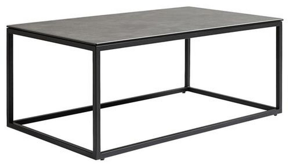 KONFERENČNÍ STOLEK, šedá, černá, kov, sklo, keramika, 100/60/42 cm - šedá/černá, Design, kov/sklo (100/60/42cm) - Novel