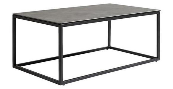 COUCHTISCH ESG 100/60/42 cm rechteckig Grau, Schwarz - Schwarz/Grau, Design, Glas/Keramik (100/60/42cm) - Novel