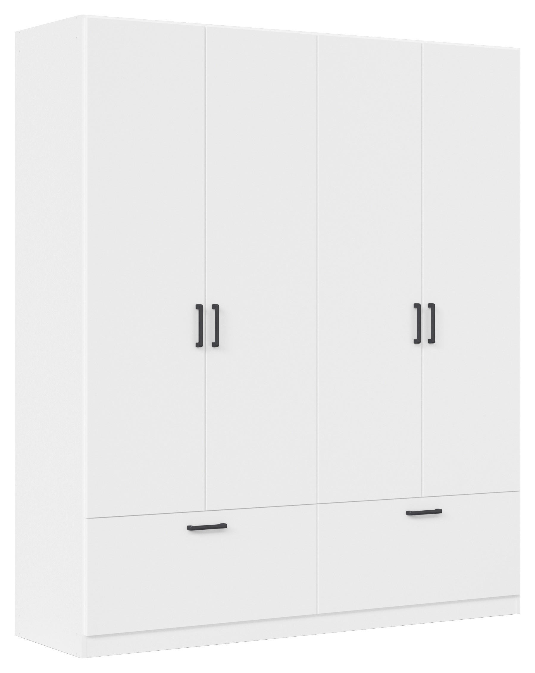 KLEIDERSCHRANK in Weiss  - Weiss/Grau, Basics, Holzwerkstoff/Metall (181/210/54cm) - Boxxx