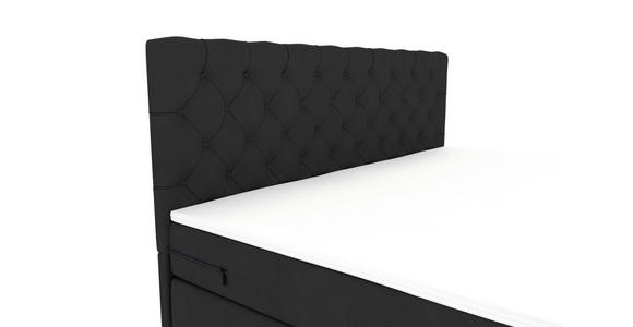 BOXSPRINGBETT 180/200 cm  in Anthrazit  - Anthrazit/Schwarz, KONVENTIONELL, Textil/Metall (180/200cm) - Carryhome