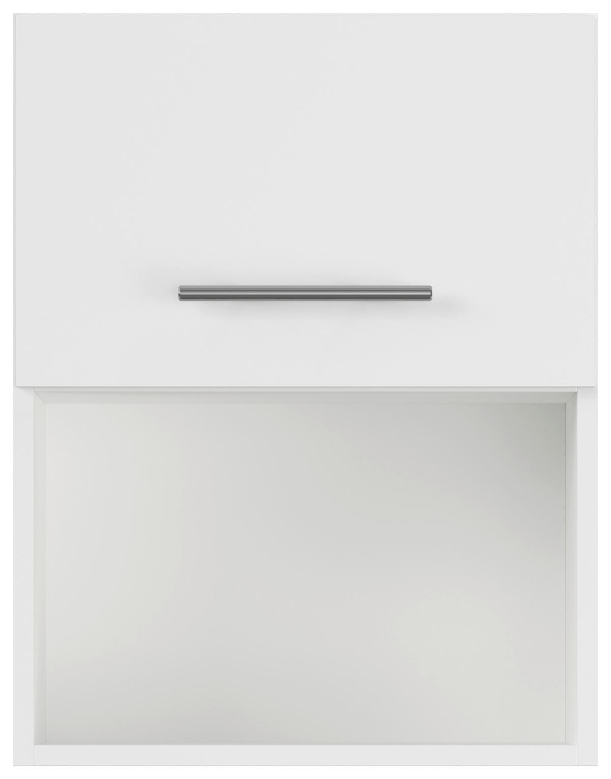 KÜCHENOBERSCHRANK 45/57,9/34,2 cm  in Weiß  - Edelstahlfarben/Weiß, Basics, Holzwerkstoff/Metall (45/57,9/34,2cm) - Impuls