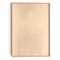 UNIKAT Abstraktes 50/70/3 cm  - Creme/Schwarz, Basics, Holz (50/70/3cm) - Reinders!