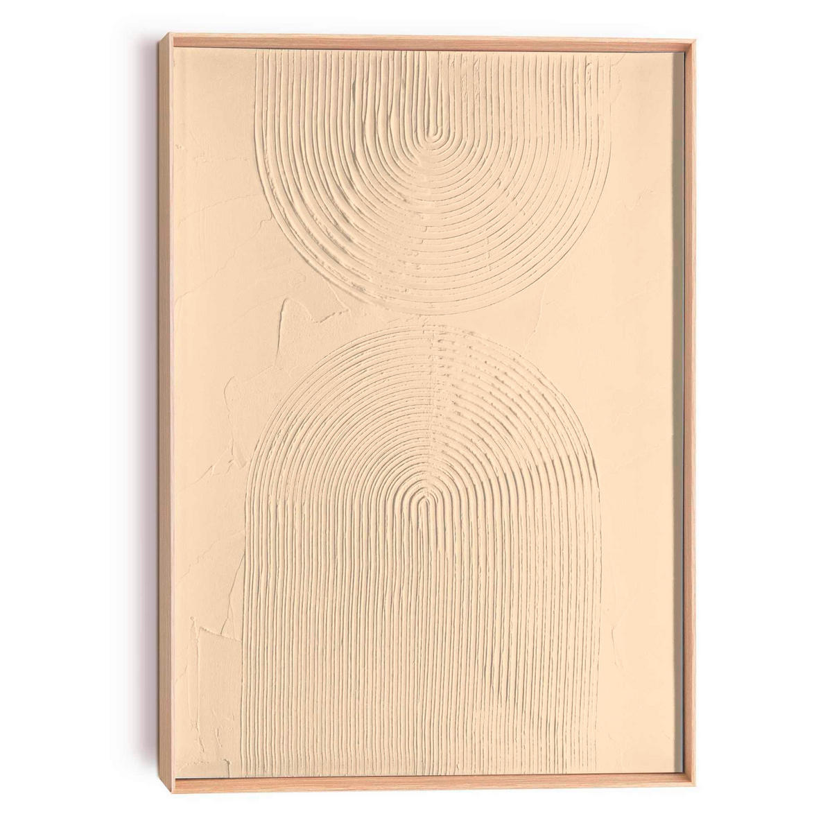 UNIKAT Abstraktes 50/70/3 cm  - Creme/Schwarz, Basics, Holz (50/70/3cm) - Reinders!