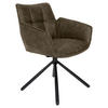 ARMLEHNSTUHL  Stoffauswahl, Sitzfläche 180° drehbar, automatische Rückholfunktion Mikrofaser  - Taupe/Schwarz, Design, Textil/Metall (60/84/65cm) - SetOne by Musterring