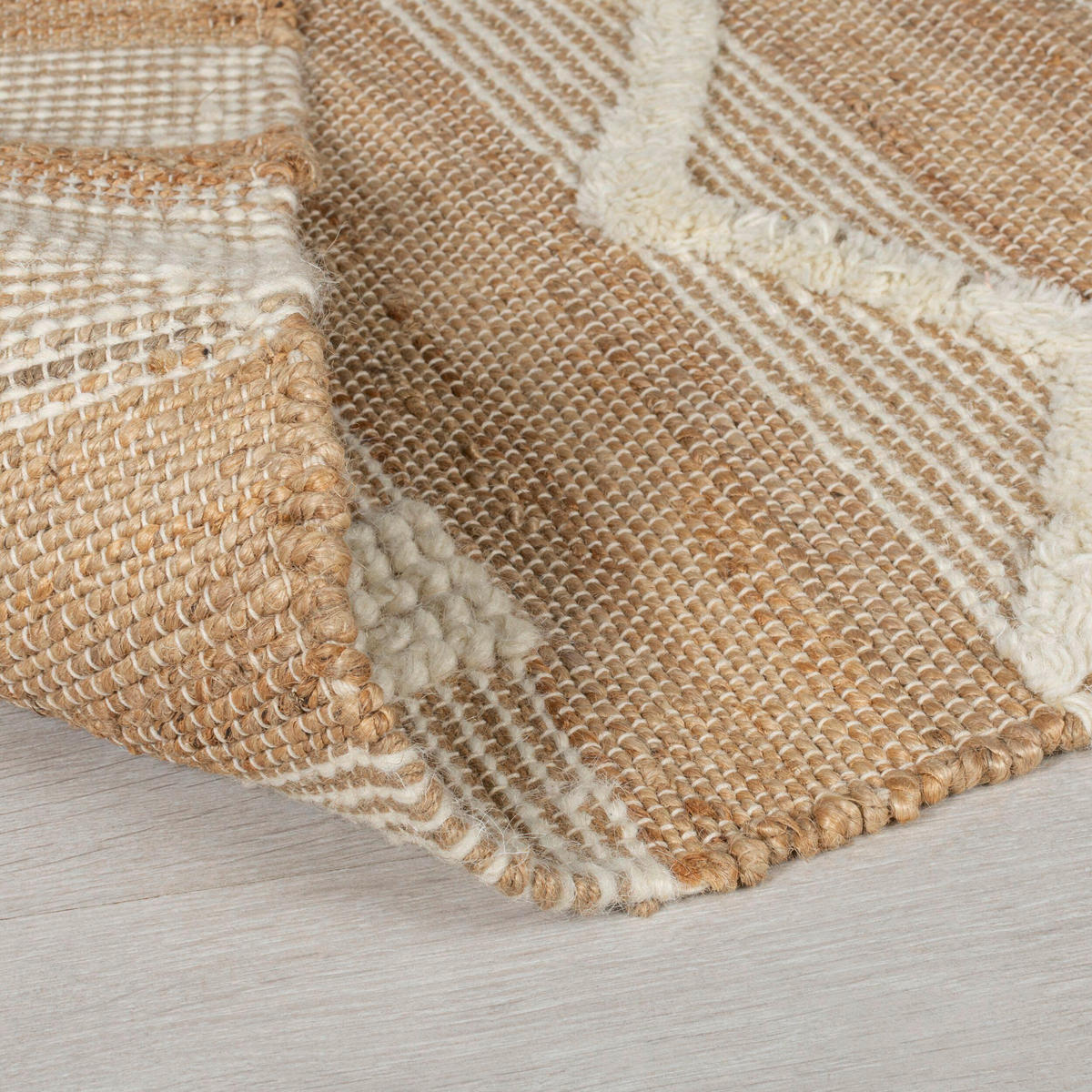 HANDWEBTEPPICH 230/160 cm Creme, Naturfarben  - Creme/Naturfarben, Basics, Textil (230/160cm)