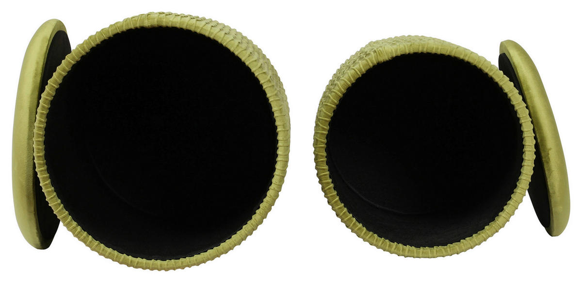 SADA TABURETŮ,  - zelená/barvy zlata, Konvenční, kov/textil (31,5+36cm) - MID.YOU