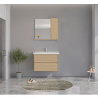 BADEZIMMER 3-teilig  in  - Eichefarben/Weiß Hochglanz, MODERN, Glas/Keramik (80/119/45cm) - MID.YOU