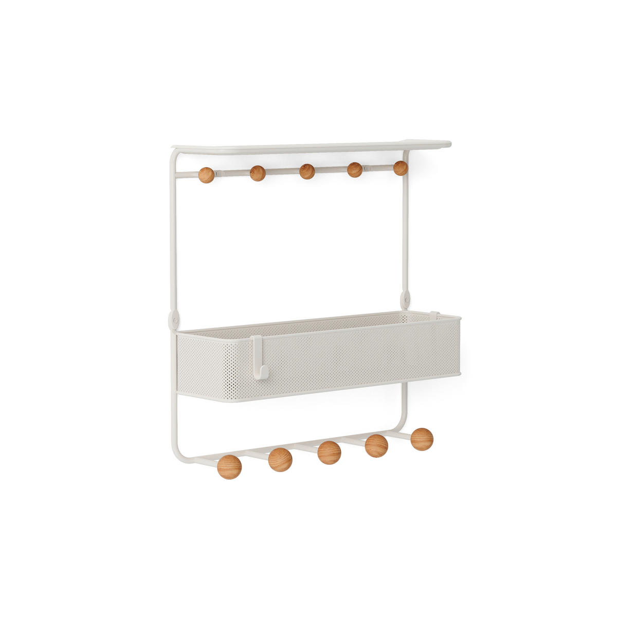 WANDGARDEROBE  in Weiß  - Weiß, Basics, Metall (31/32/10cm) - Umbra